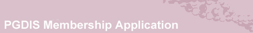 PGDIS Membership Application
